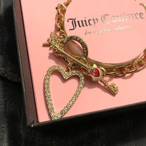 Juicy Couture heart, star & key charm bracelet